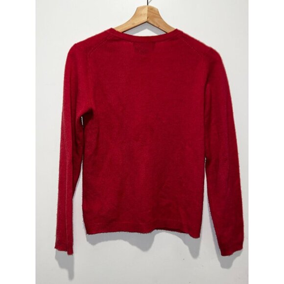 Tahari Hot Pink  Crewneck Cashmere Women's Sweater Size Small - Picture 4 of 8